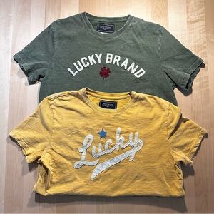 Two Lucky Brand/Dungarees vintage tees size Large
